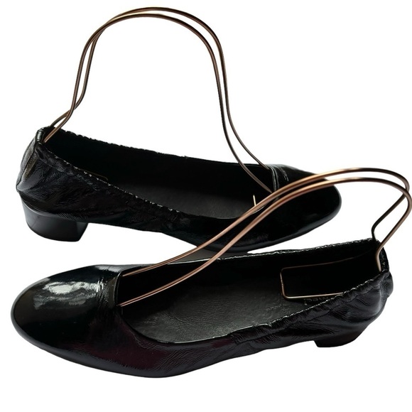 Gino Rossi Patent Leather Slip on Low Block Heels-Black Size 10/40 - Picture 7 of 15